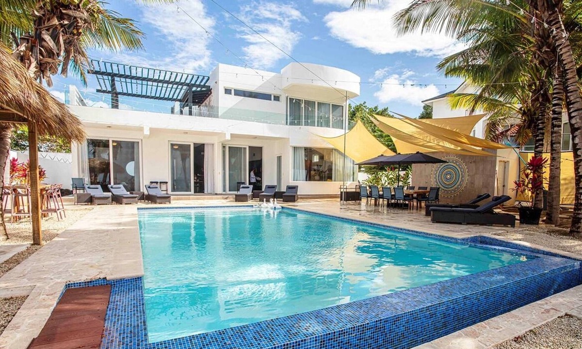 Los Charamicos Villa | 11BD complex w/pool & parking, steps from the beach