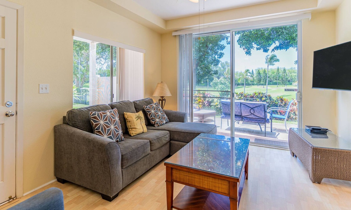 Ko Olina Condo | 2 Bed, 2 Bath Ground Floor Condo on the Golf Course (FW 18C)