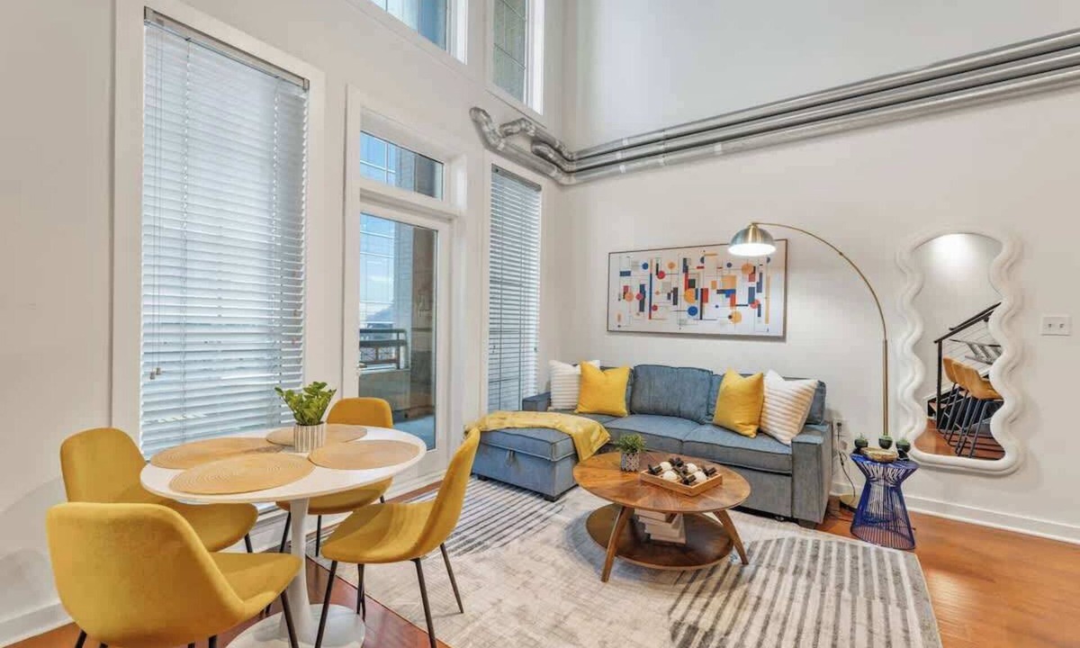 Atlantic Station Area Apartment | 2 Bed Loft with Balcony and City Views