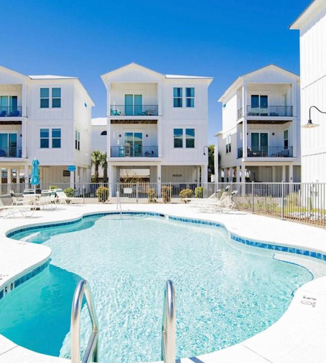 Gulf Shores House | 2 Bedroom Dog Friendly Cottage with Bunks, Sleeps 10, Heated Outdoor Pool, Walk to Beach