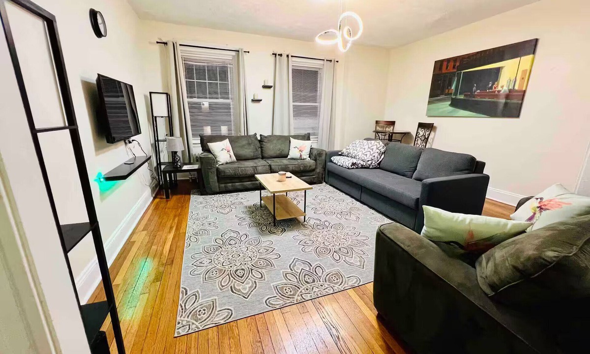 Corey Hill Apartment | 2 FREE parking spots- In unit washer/dryer