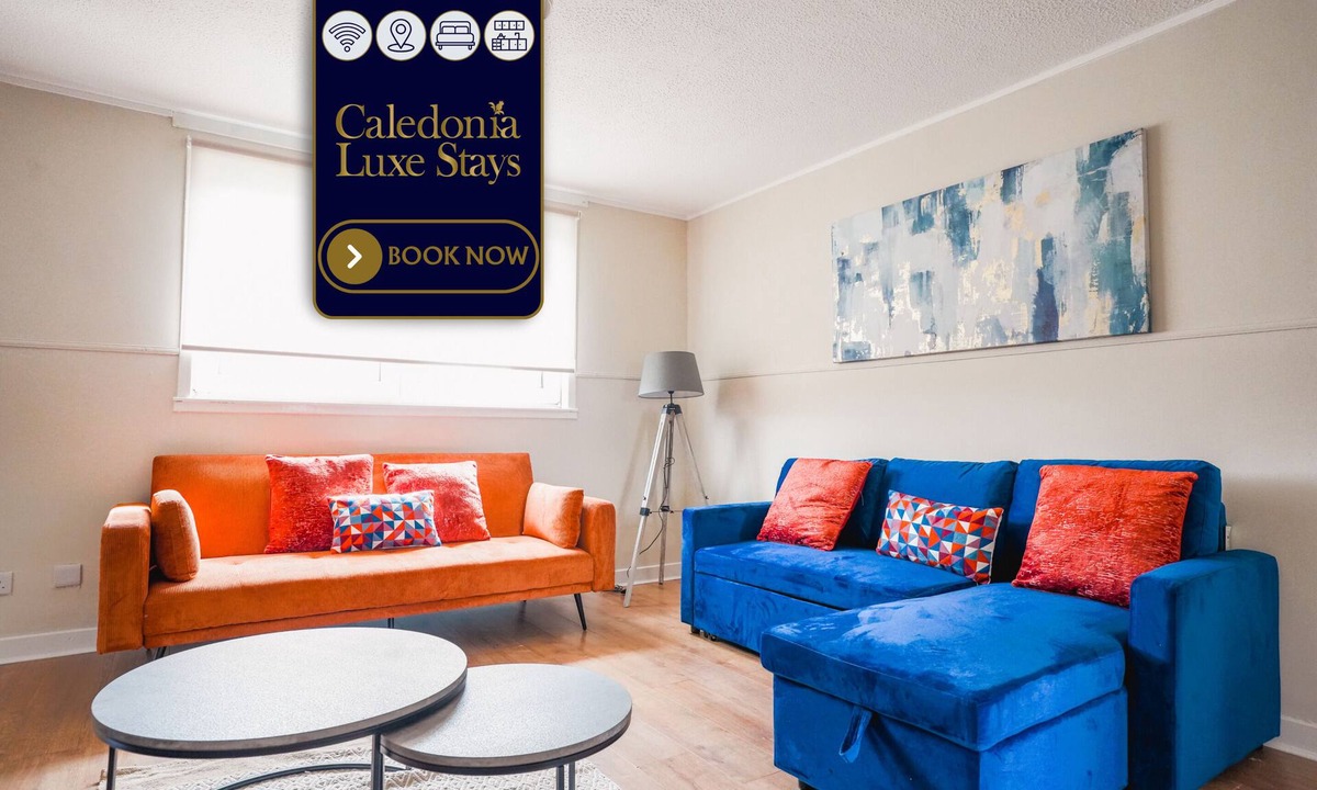 Clydebank Apartment | 3BR Flat By Caledonia Luxe Stays Short Lets Agency