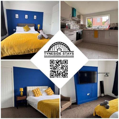 Newcastle-upon-Tyne House | 4 Bedroom House in Newcastle city centre location, Free Parking, Fast WiFi