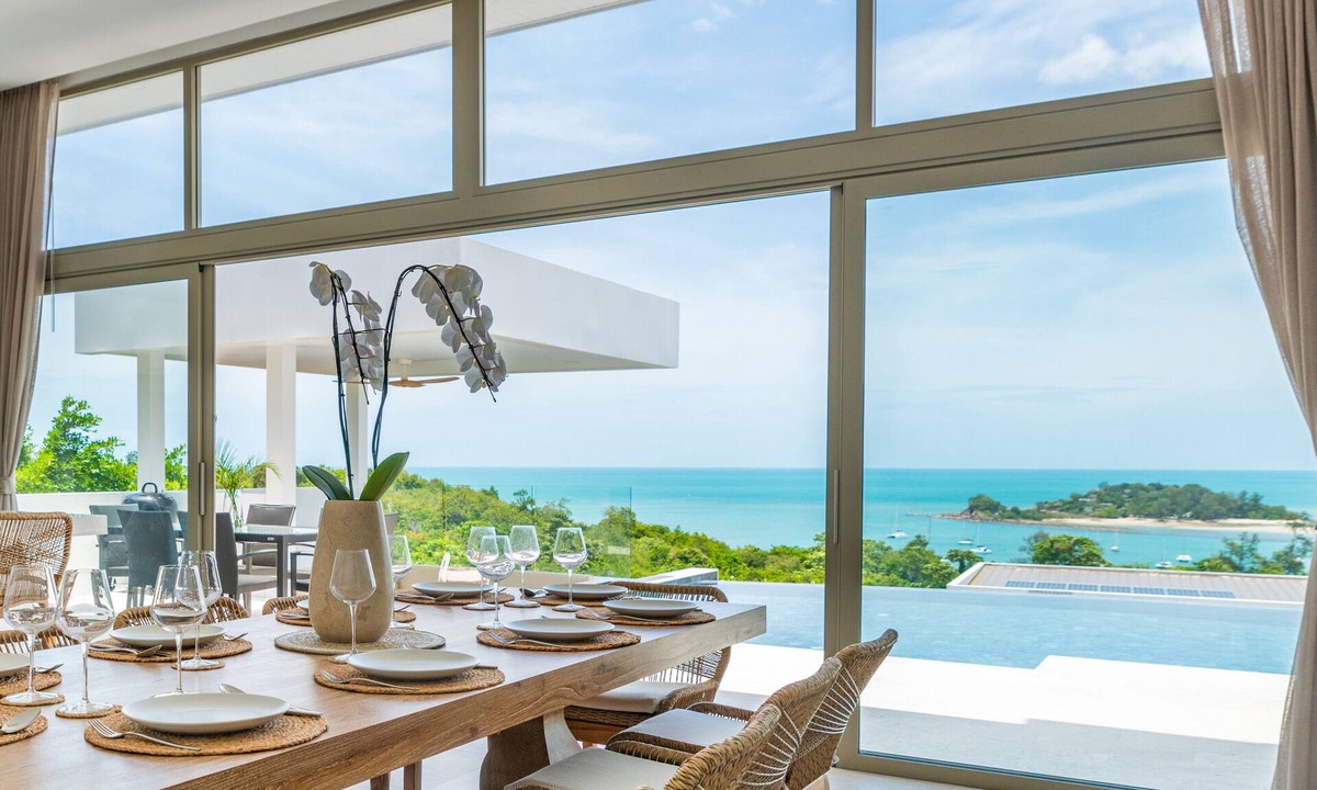 Bophut Villa | 4 BR Sea View Private Pool Villa Short Walk to Choeng Mon Beach