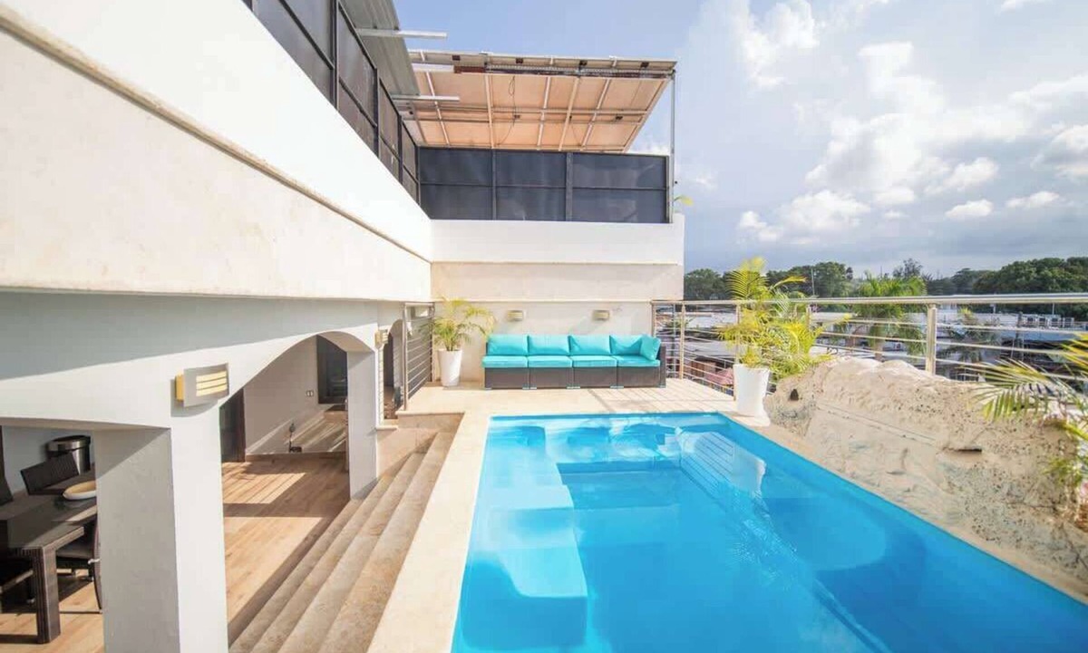 El Batey Apartment | 4BR Penthouse with Rooftop Pool in Sosua strip!