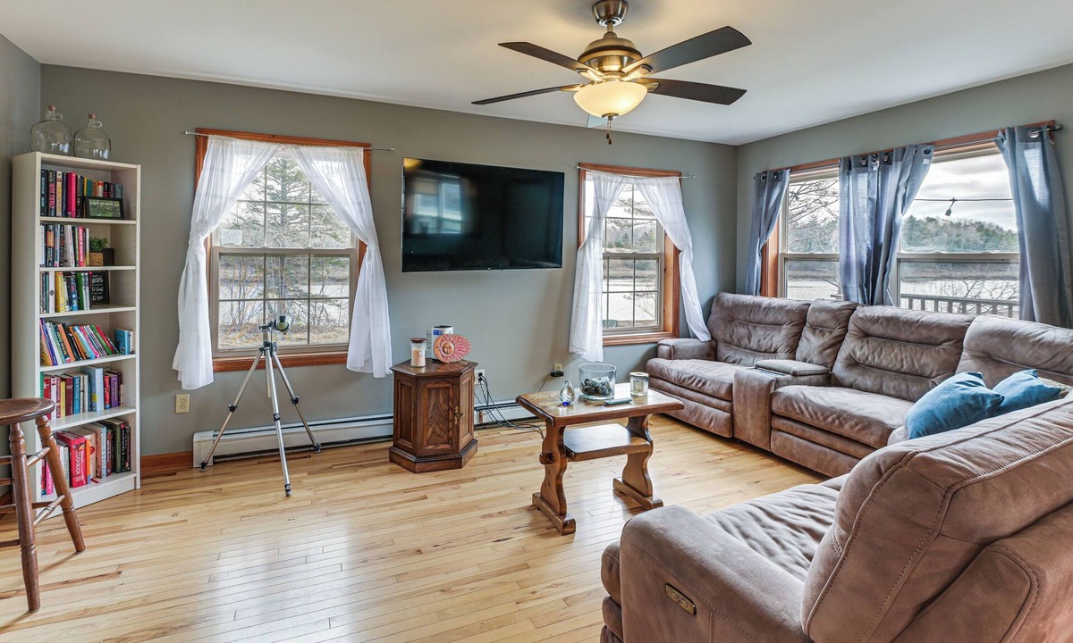 DownEast and Acadia Maine House | 9-Acre Riverfront Home in Milbridge w/Deck & Yard