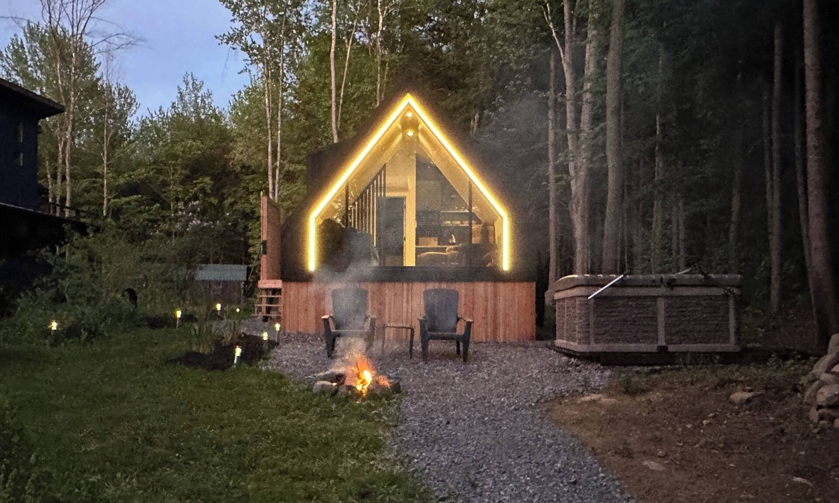 Greenfield Center Cabin | A-Frame Tiny home in the forest