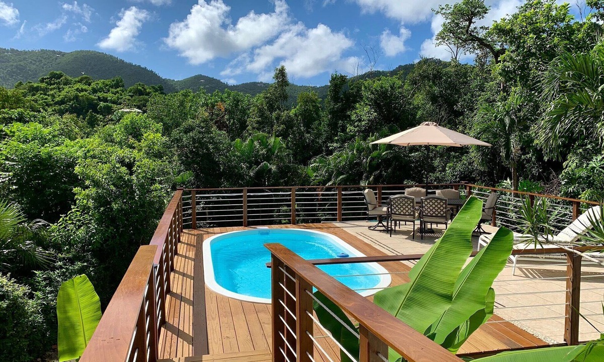 Upper Carolina Villa | Affordable St John Cottage with a Pool, AC & Amazing Tropical Gardens