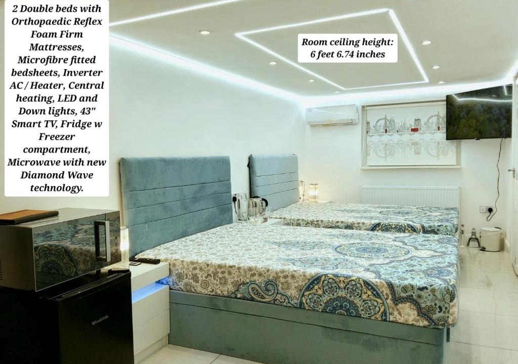 Yeading Bed & Breakfast | Air Conditioned Modern Double Bed Room with Private Attached Bathroom - FREE Parking - Near London Heathrow Airport & Southall Broadway