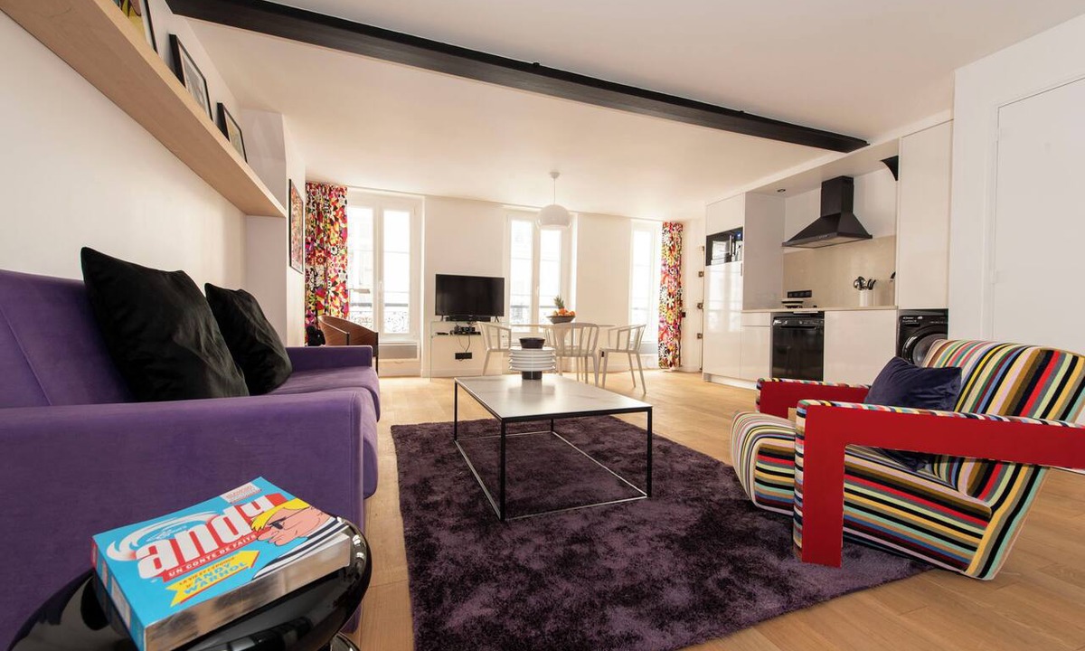 Quartier Sainte-Avoye Apartment | Andy, 2BR/2BA, 6 people