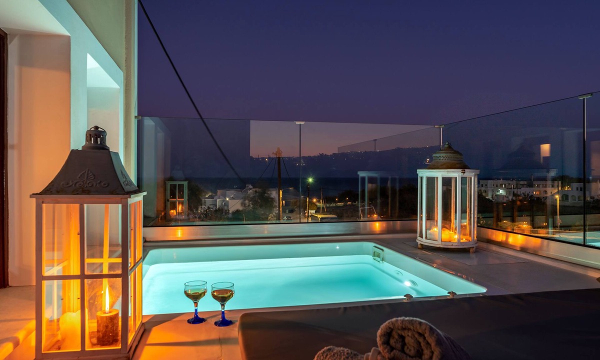 Monolithos Villa | Anna's Villa with private jacuzzi & sea view