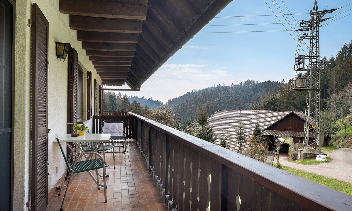 Oberharmersbach Apartment | Apartment 3 with Balcony, Barbecue Area and Wi-Fi