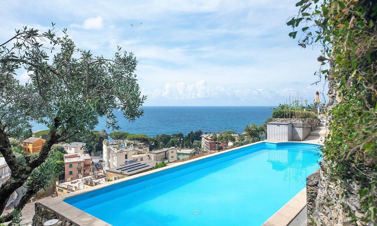 Pieve Ligure Apartment | Apartment 'Agriturismo Le Pale - Giuli 2' with Sea View, Wi-Fi and Air Conditioning