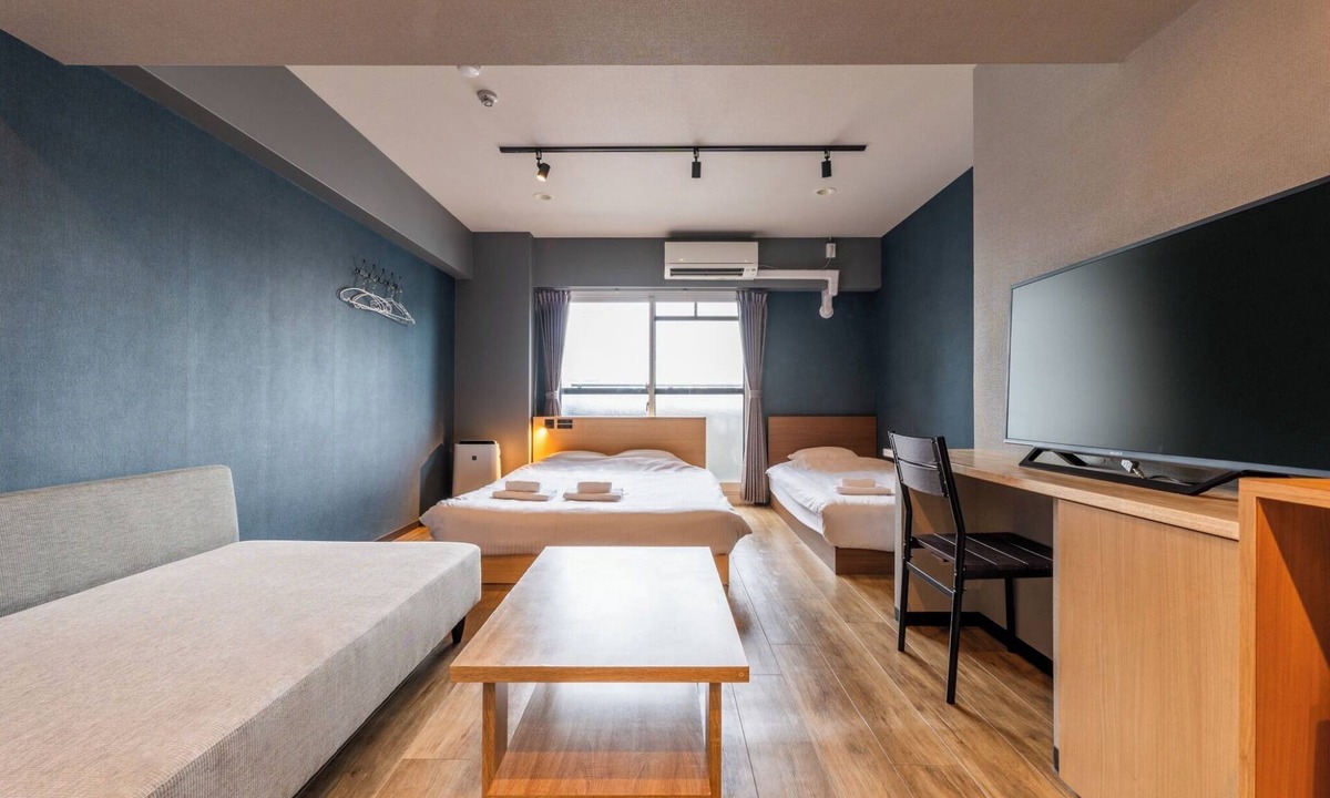 Naniwa Apartment | Apartment Type A double bed x 1 single bed x 1 - 3A/Osaka Ōsaka