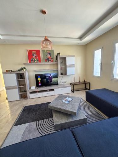 El Mansouria Apartment | Apartment with pool view, 1 min to beach, private parking