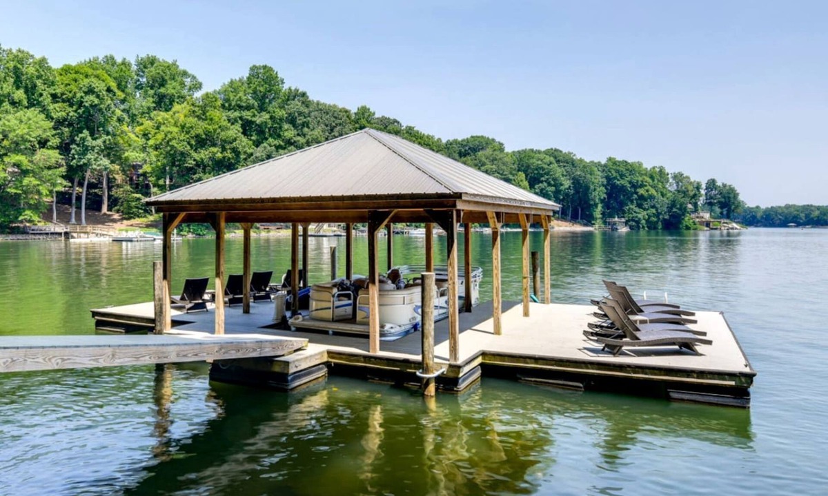Lake Norman of Catawba House | Architectural Lakefront Luxury Retreat with Private Dock near Lake Norman State Park, North Carolina