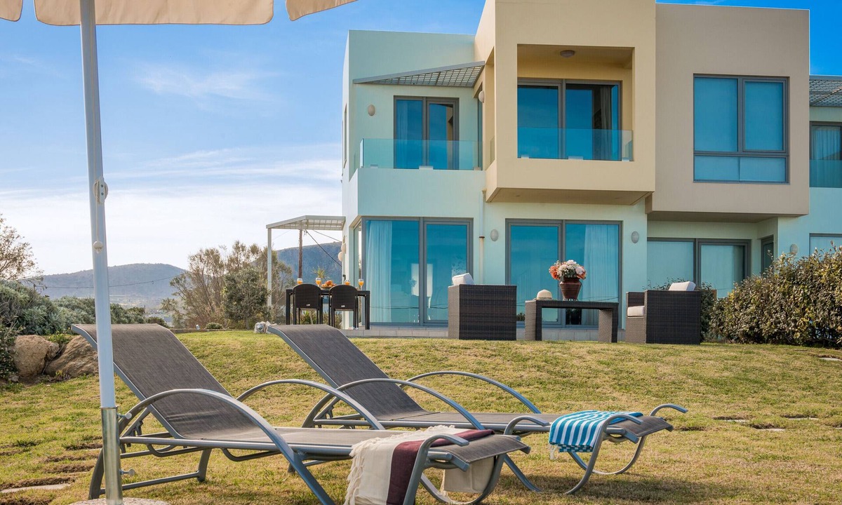 Kato Gouves Villa | Artemis beachfront villa-on the Waves, near amenities