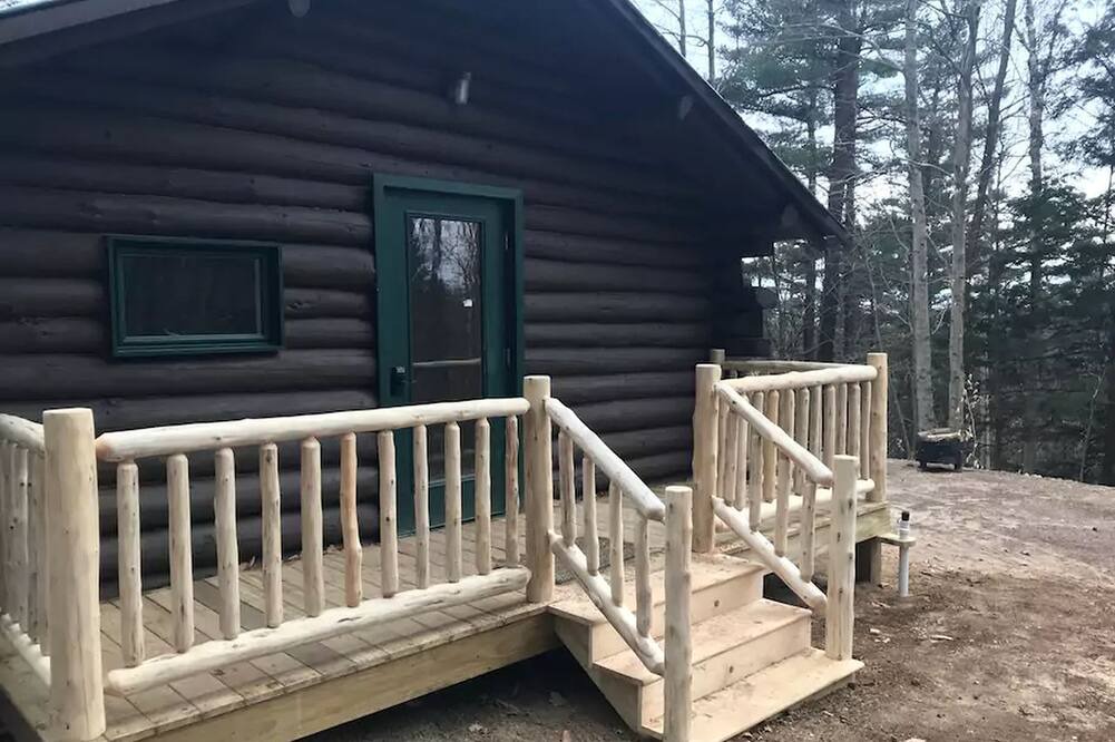 Glenfield Cabin | Authentic Log Cabin Rental for a Family Camping Getaway near Chase Lake, New York