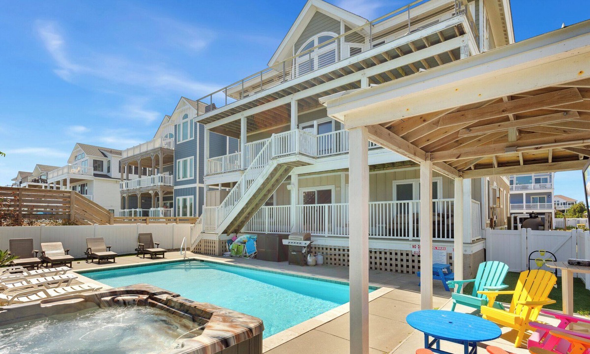 Ocean Sands House | Awakening Sun: Oceanfront, Pool, Theater, Dogs
