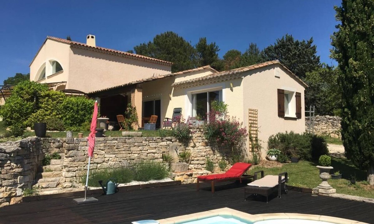 Barjac Cottage | Barjac Villa Pastis - Gîte with swimming pool and view of the Cévennes mountains