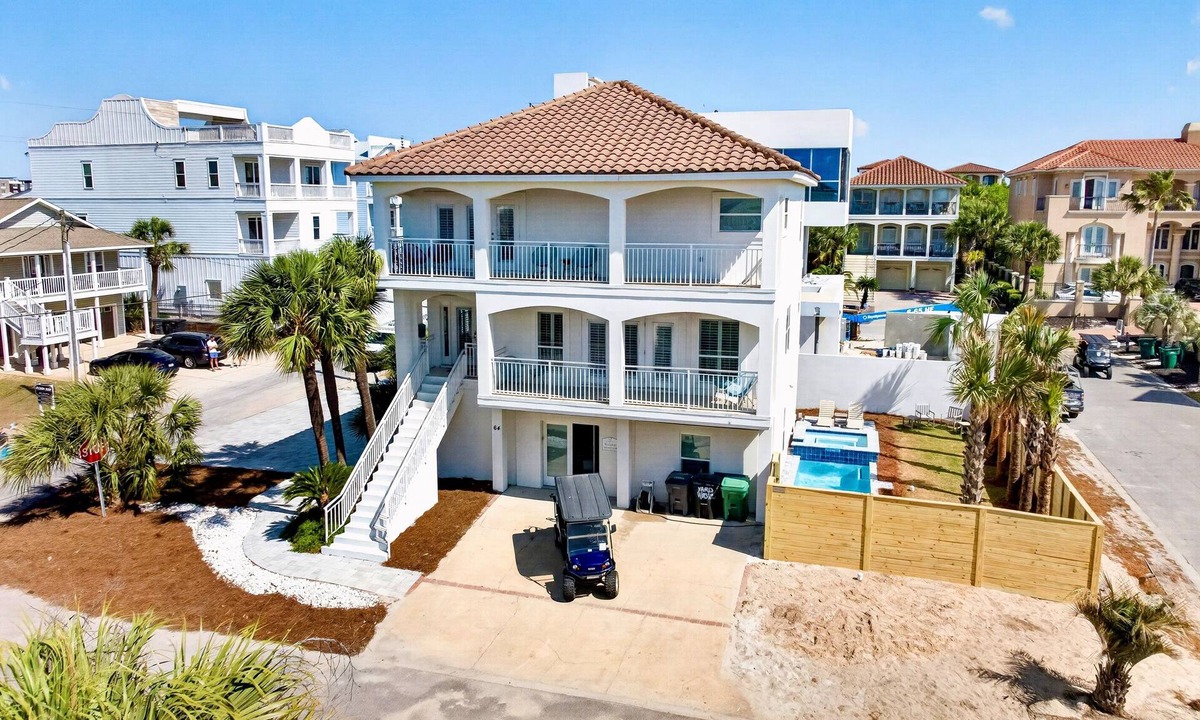 Miramar Beach House | Beach Bliss: Steps to Private Beach, Heated Pool & Hot Tub, Game Room, Gulf View