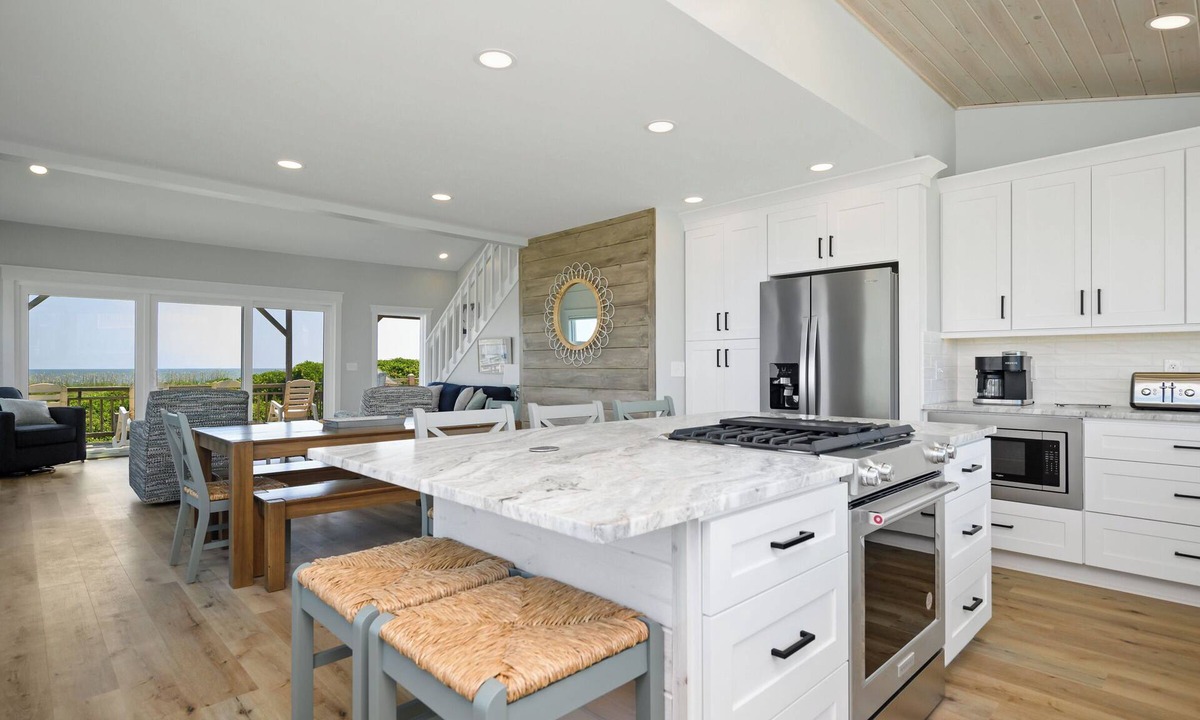 Caswell Beach House | Beach Buzz: Oceanfront with Expansive Beach and Sound Side Decks