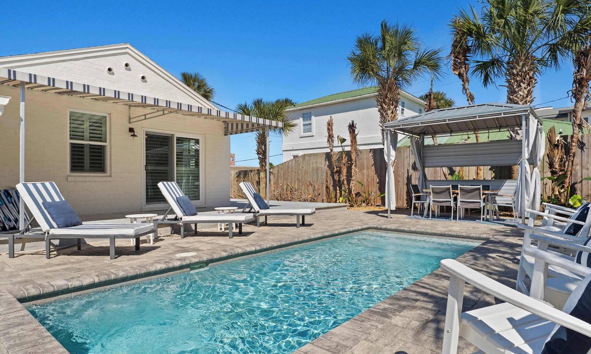 St. Augustine Beach House | Beach Cabana, Sparkling Pool, Steps to Beach Pier