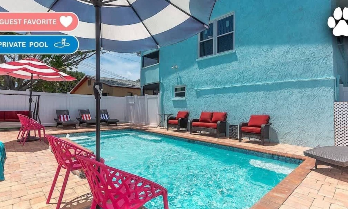 Indian Rocks Beach House | Beach Escape - Private Pool - Walk to the beach