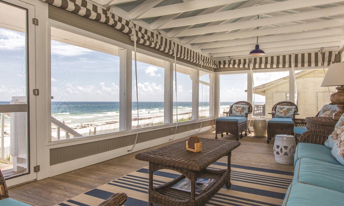 Fort Morgan House | Beach Front Cottage with Oversized Screened in Front Porch