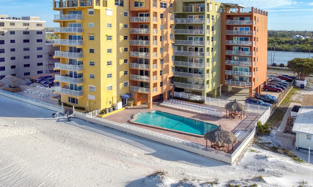 Indian Shores Condo | BEACHFRONT BEAUTY! Beach chairs & sun umbrella provided.