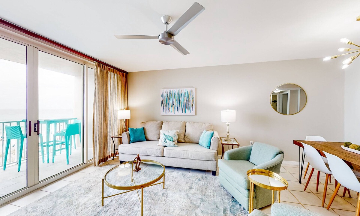 Fort Walton Beach Condo | Beachfront condo with pool, hot tub, gym access, balcony, W/D & AC