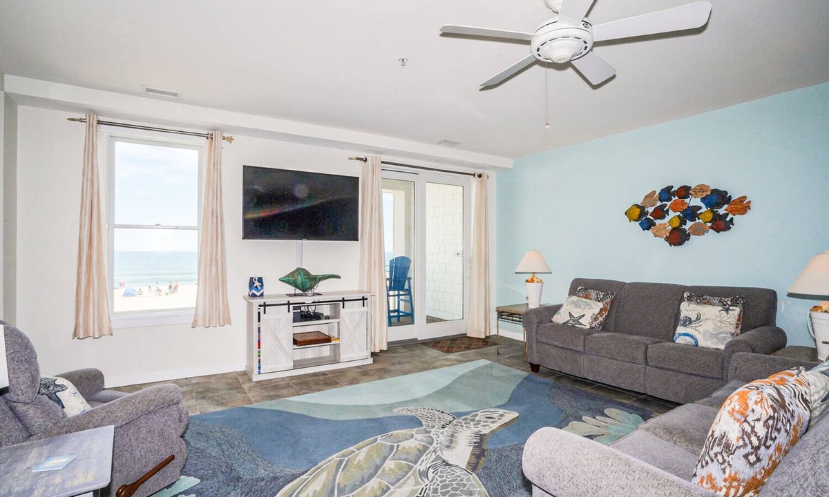 Sandbridge Condo | Beachfront condo with 2 oceanfront balconies, W/D, pool, & gym