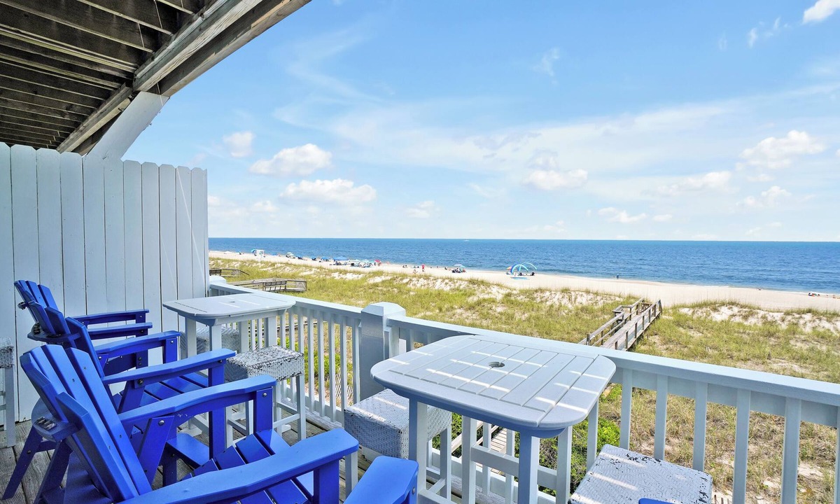 Wilmington Beach House | Beachfront Duplex with 3 Decks and Awesome Ocean Views