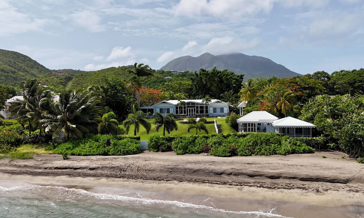 Cades Bay Villa | Beachfront Estate with Pool and Tropical Garden