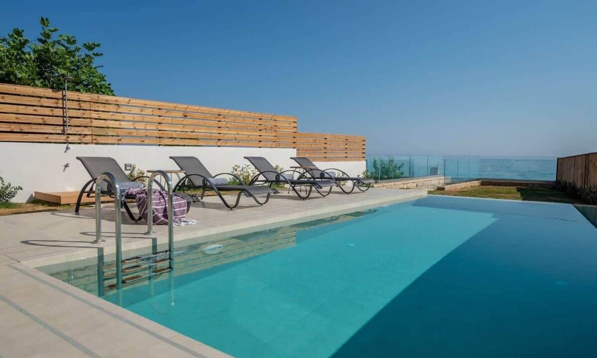Psarou Villa | Beachfront Private Pool & Sea-View Verandas