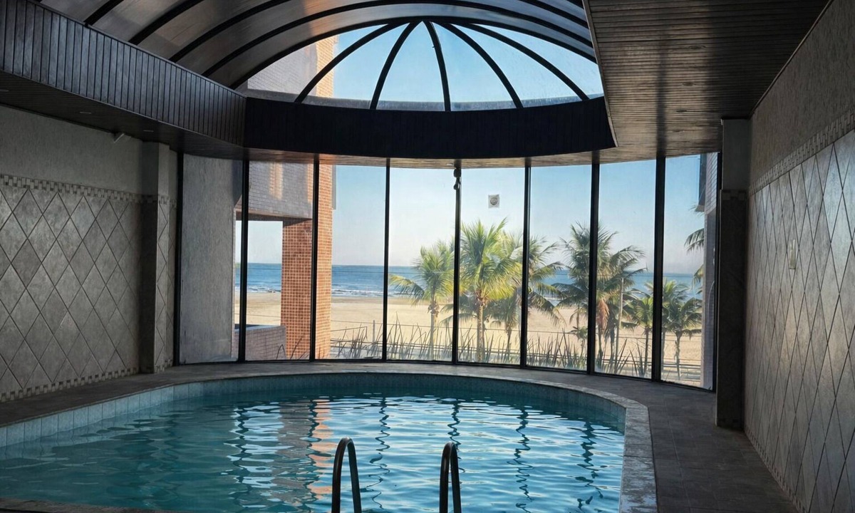 Guilhermina Apartment | Beachfront property, 13th floor, heated pool, air conditioning in rooms in Guilhermina, sleeps 8.