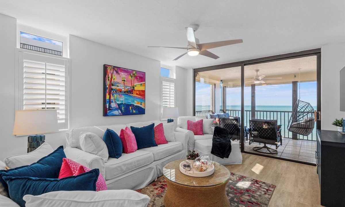 Vanderbilt Beach Condo | Beachfront Vibrant Tides, Updated Coastal Style Stunning Gulf Views Pet Friendly