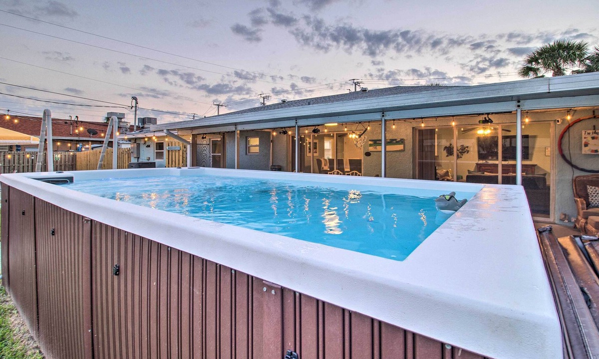 Fort Pierce Shores House | Beachside Bliss Indulge in Ultimate Tranquility <2 Block Walk W/SwimSpa & HotTub