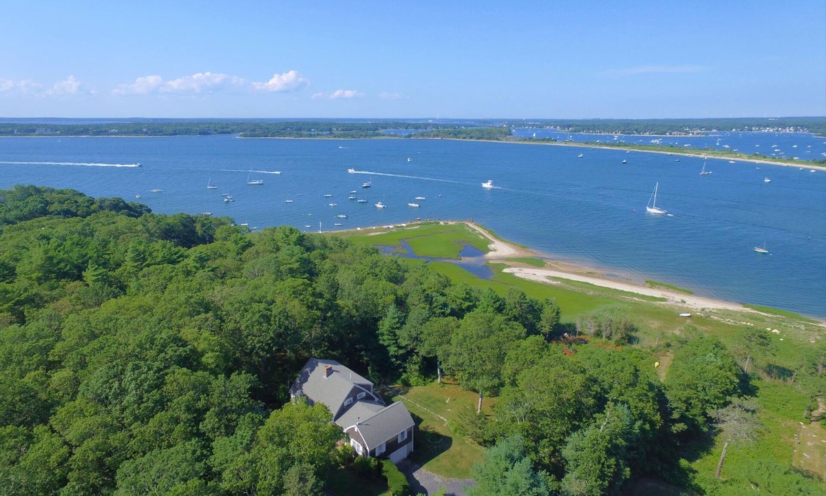 Cataumet House | Beautiful beach front home on exclusive Scraggy Neck for rent