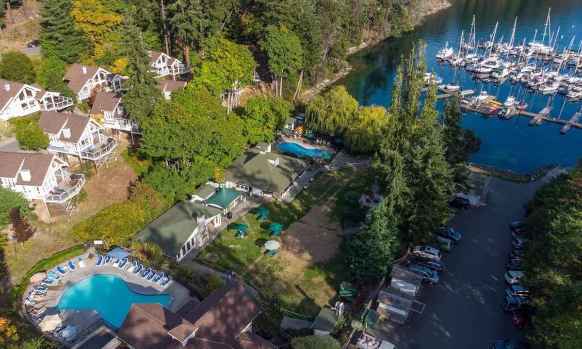 Pender Island Cottage | Beautiful modern cottage with fireplace and large deck at Currents at Otter Bay.