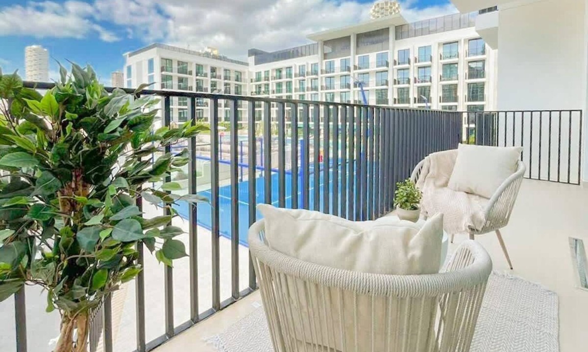 Jumeirah Village Circle Apartment | Binghatti Aurora Soft-Luxe 1BR Abode w Gym & Pool
