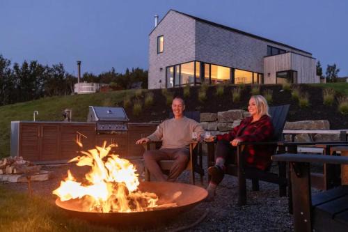 Inverness County House | Birch - Luxury Oceanview Cottage with Hot Tub & Private Beach Access near Cabot Trail