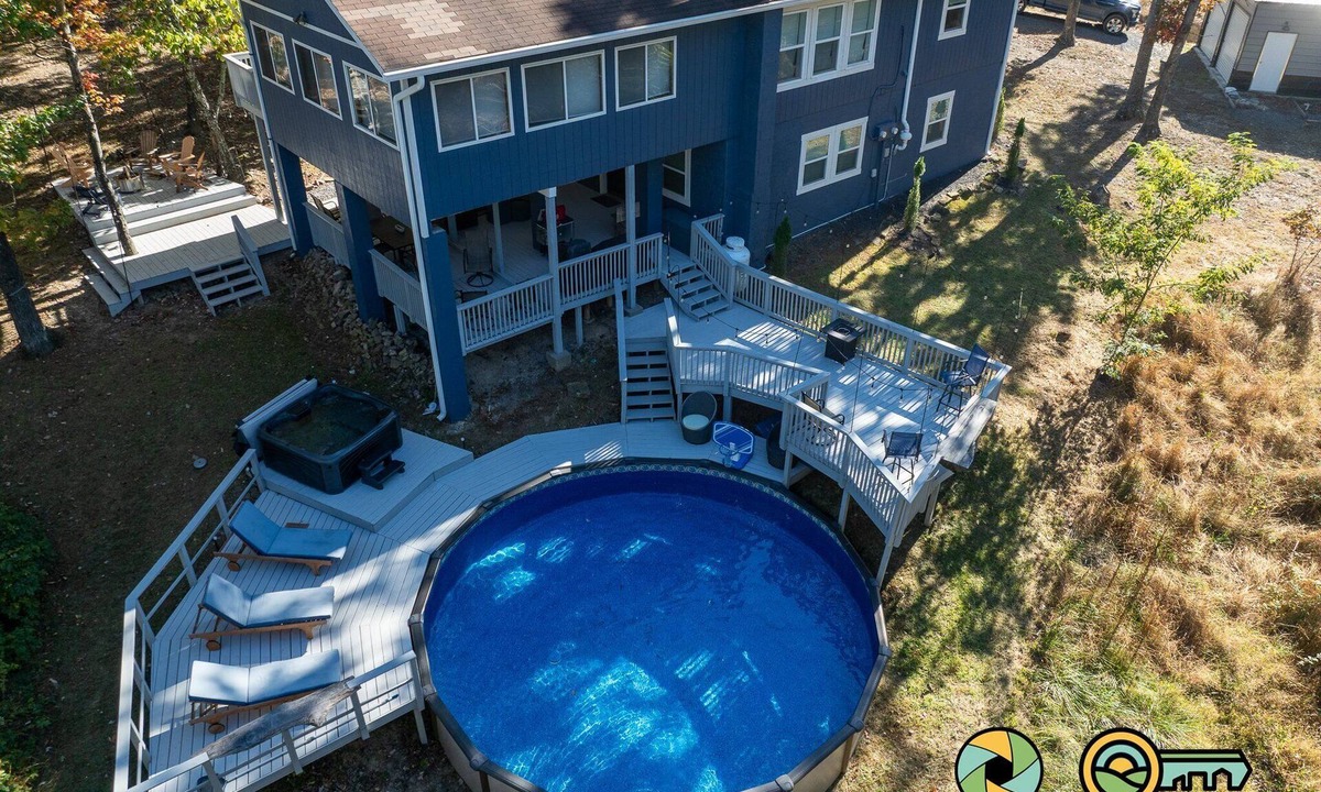 Bergton Cabin | Bluestone Court | Pool, hot tub, fabulous outdoor living!