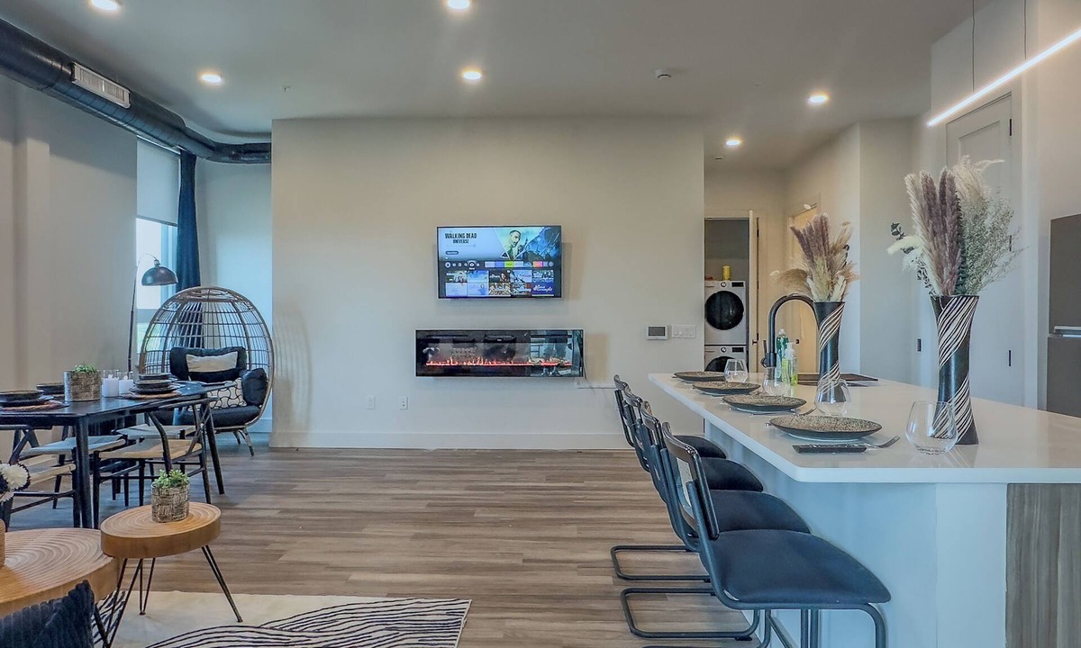 East Orange Apartment | Boho Black 2BR 2BA Getaway, Sleeps 10, Free Parking Save 20%