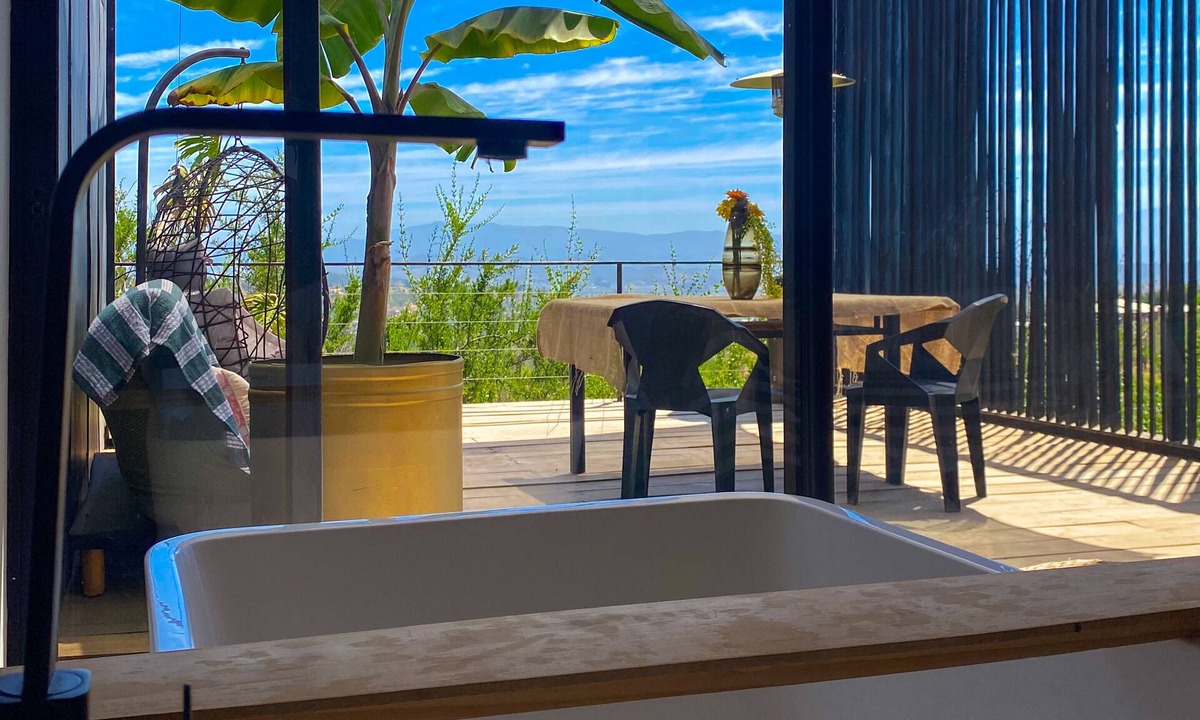 Villa Alemana Cabin | Boho-Chic Cabin: Private Sauna, Freestanding Tub & Views