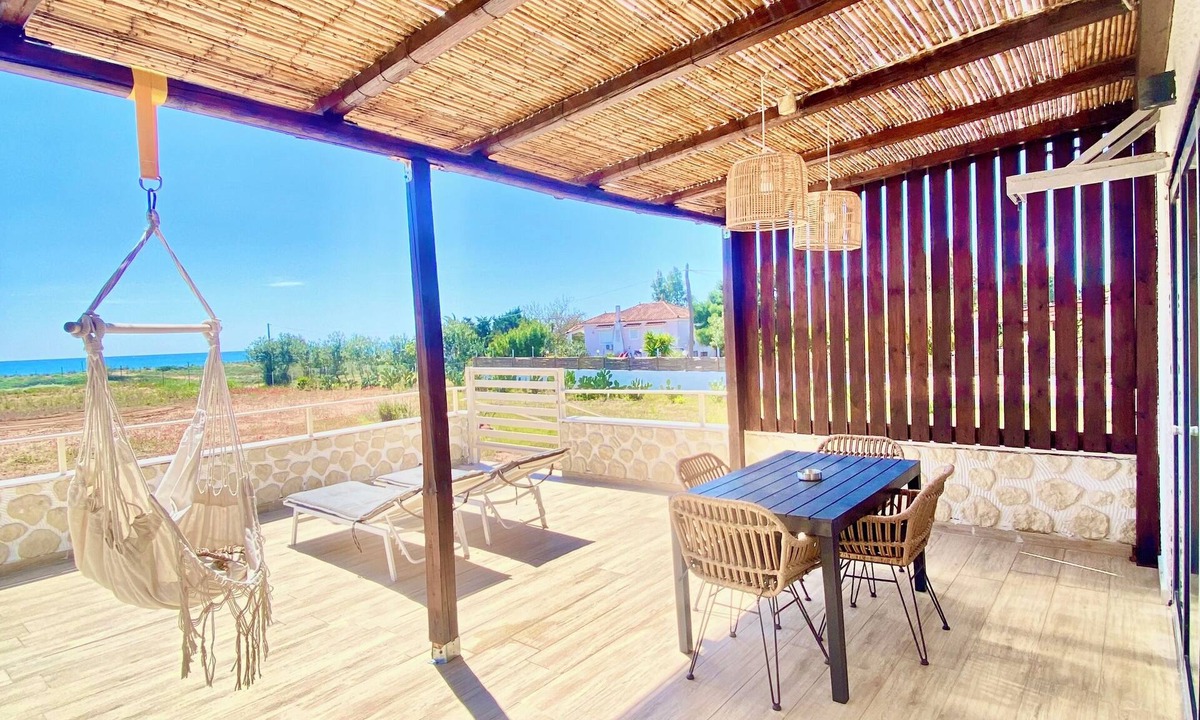 Messini Villa | Boho Natural - Beachfront Private Veranda