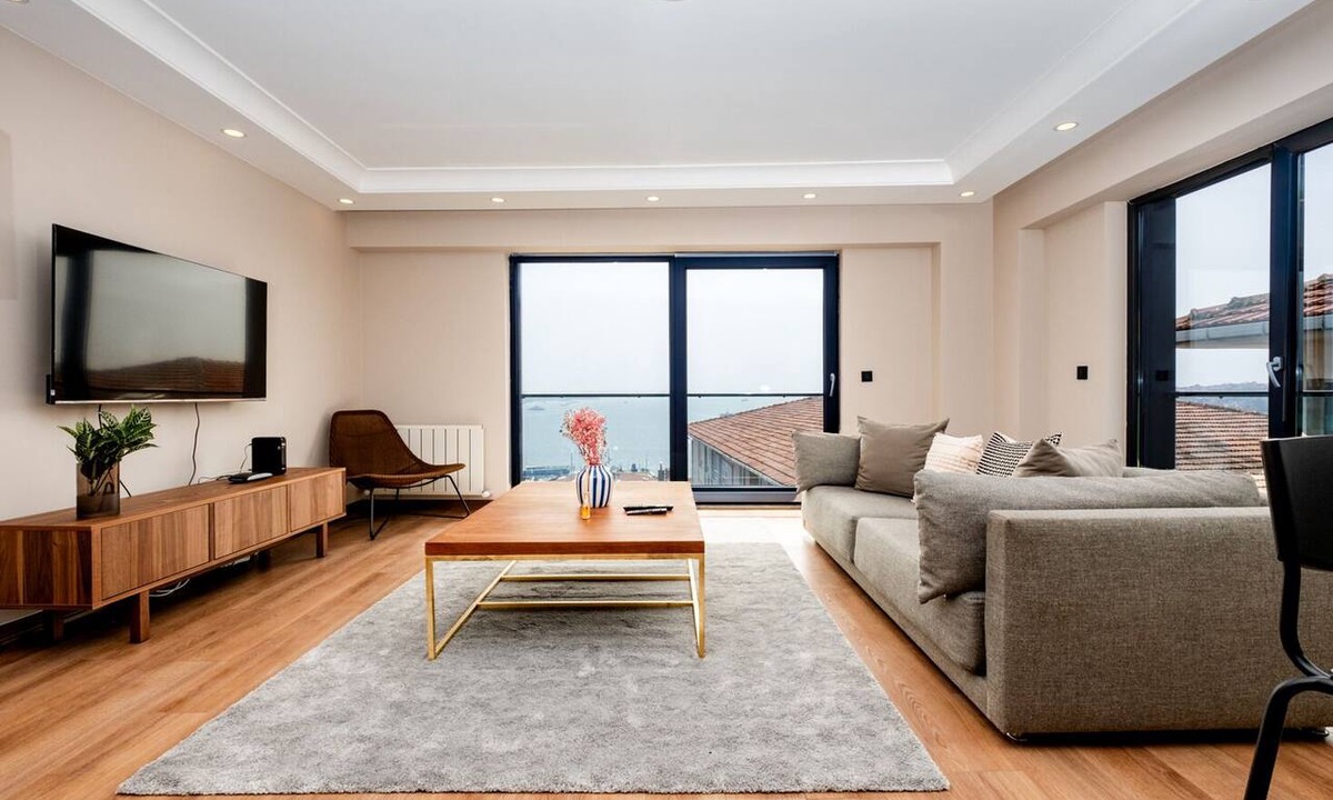 Cihangir Apartment | Bosphorus View with 2 Bedrooms-Elevator-Parking