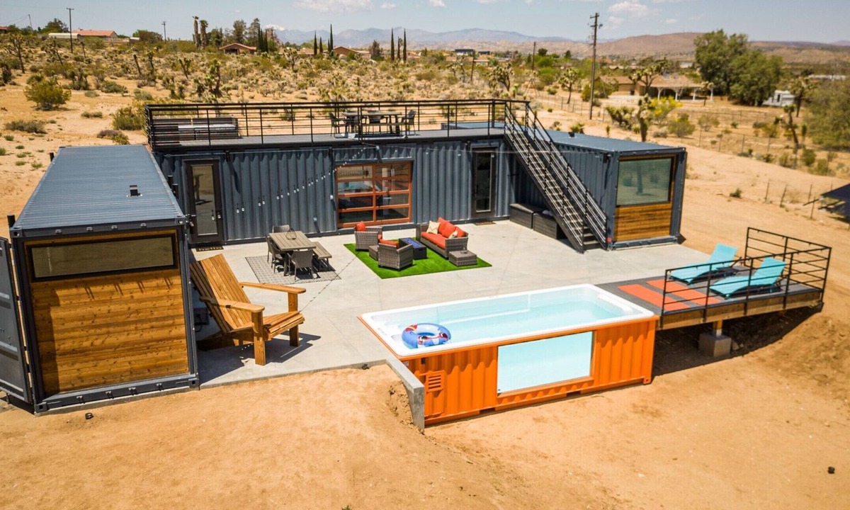 Joshua Tree Villa | Box on the Rox Container home + heated pool