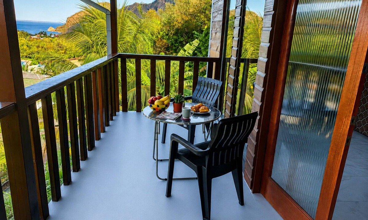 Soufriere Quarter Apartment | “Breathtaking Piton & Ocean Views, Romantic Balcony Retreat