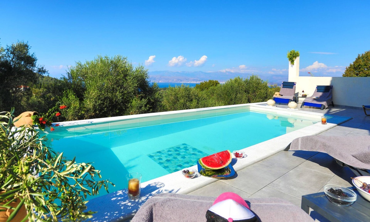 Petaleia Villa | Breathtaking Views: Villa Arilia, Corfu Gem - WiFi, Aircon, TV